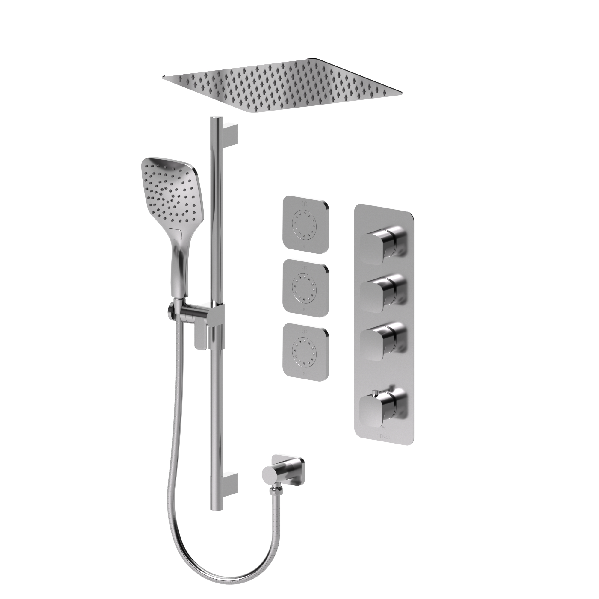 DET43-601658-CR TENZO DET43-601658 EXTENZA 3 functions shower kit Delano