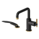 TENZO SIGNATURE BE31-C-PB-XX 2 pieces deck mount tub ﬁller