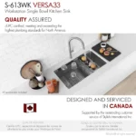 STYLISH S-613WK VERSA 33-inch Undermount Kitchen Sink - Image 3