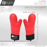 STYLISH A-901RD Heat Resistant Silicone Oven Gloves - Image 2
