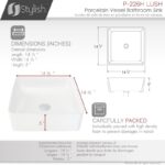STYLISH P-226H LUSH 14-Inch Ceramic Vessel Bathroom Sink - Image 5