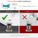 STYLISH D-700 Pop-Up Bathroom Sink Drain With Overflow - Image 8