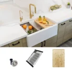 STYLISH S-830WH BRONTE 30-inch Granite Apron Kitchen Sink - Image 5