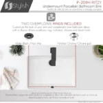 STYLISH P-209H RITZY 20-inch Undermount Bathroom Sink - Image 5