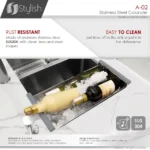 STYLISH A-02 16-inch Sink Colander Kitchen Accessories - Image 5