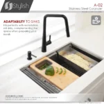 STYLISH A-02 16-inch Sink Colander Kitchen Accessories - Image 6