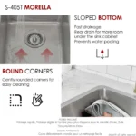 STYLISH S-405T MORELLA 15-inch Dual Mount Kitchen Sink - Image 4