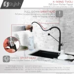 STYLISH K-149NS TIVOLI Single Handle Kitchen Faucet - Image 6