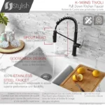 STYLISH K-149NS TIVOLI Single Handle Kitchen Faucet - Image 8