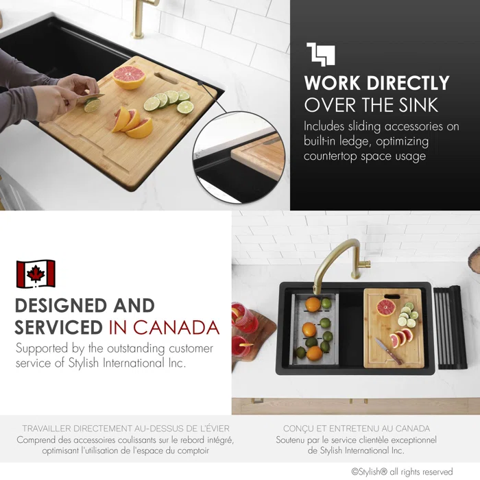 Stylish+Waterton+Composite+Dual+Mount+30”+Double-bowl+Workstation+Kitchen+Sink (5) STYLISH S-831WN WATERTON 30-inch Workstation Kitchen Sink - Image 5