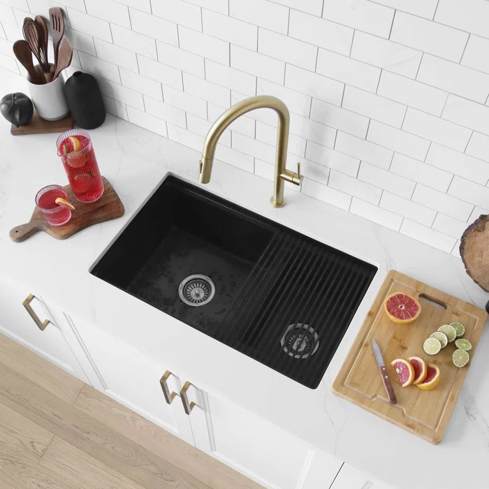 Stylish+Waterton+Composite+Dual+Mount+30”+Double-bowl+Workstation+Kitchen+Sink STYLISH S-831WN WATERTON 30-inch Workstation Kitchen Sink - Image 9