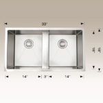 BOSCO 203328M3 Deluxe Series 33″ Kitchen Sink