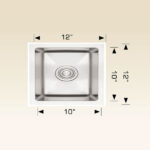 BOSCO 203352 Titanium Series 12″ Kitchen Sink