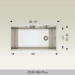 BOSCO 203619M Plus Linear Multi-Level Series 36″ Kitchen Sink