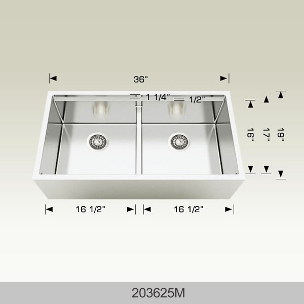 203625m BOSCO 203625M Deluxe Series 36″ Kitchen Sink