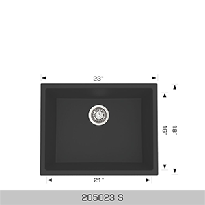BOSCO 205023S Granite Series 23″ Kitchen Sink