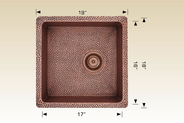 206018-1 BOSCO 206019 Copper Series 19″ Kitchen Sink - Image 1