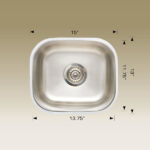 BOSCO 207008 Super Series 15″ Kitchen Sink