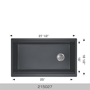 BOSCO 215027 Granite Series 27″ Kitchen Sink