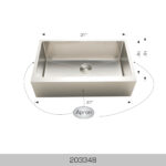 BOSCO 203348 Deluxe Series 31″ Kitchen Sink