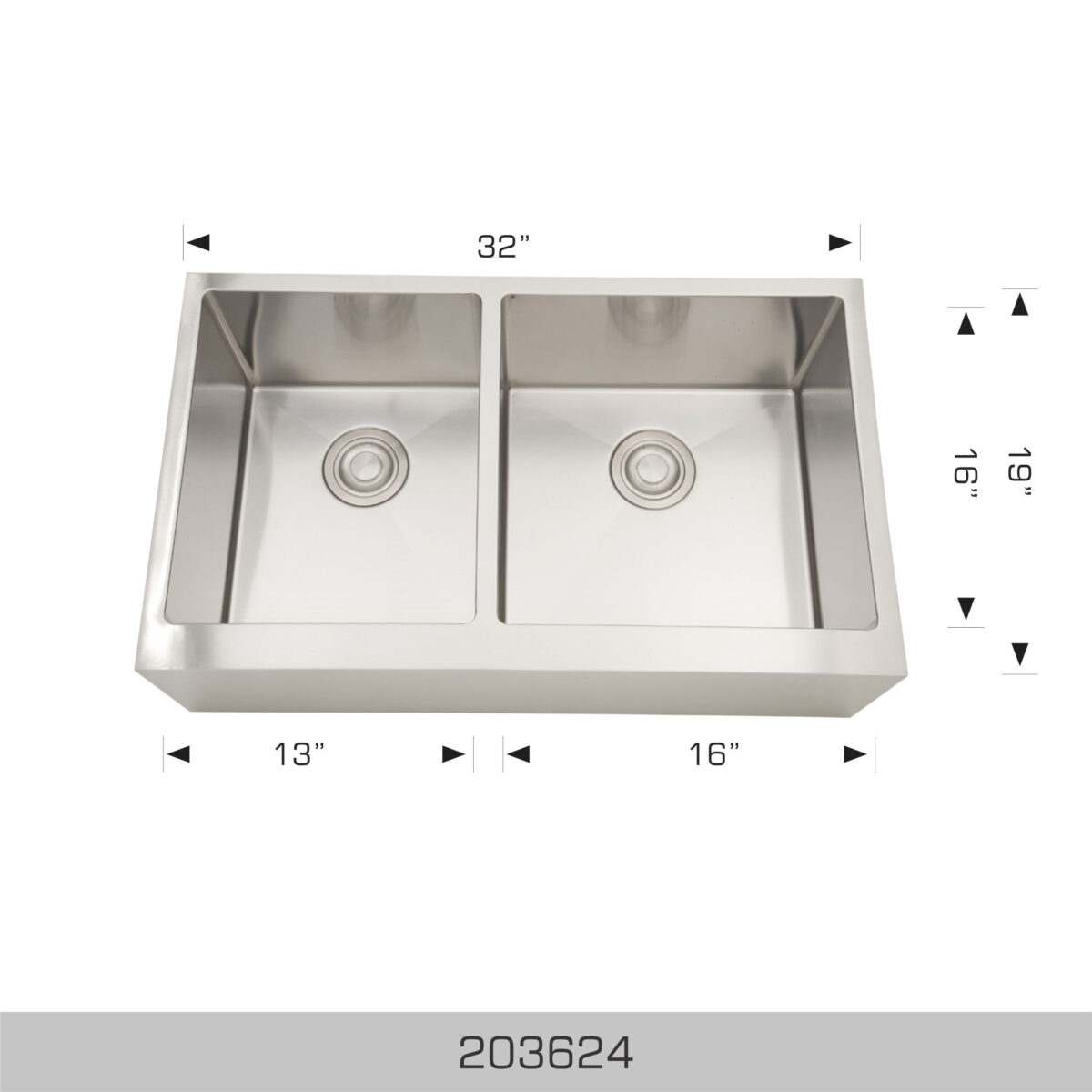 BOSCO 203624 Deluxe Series 32″ Kitchen Sink