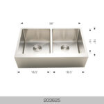 BOSCO 203625 Deluxe Series 36″ Kitchen Sink