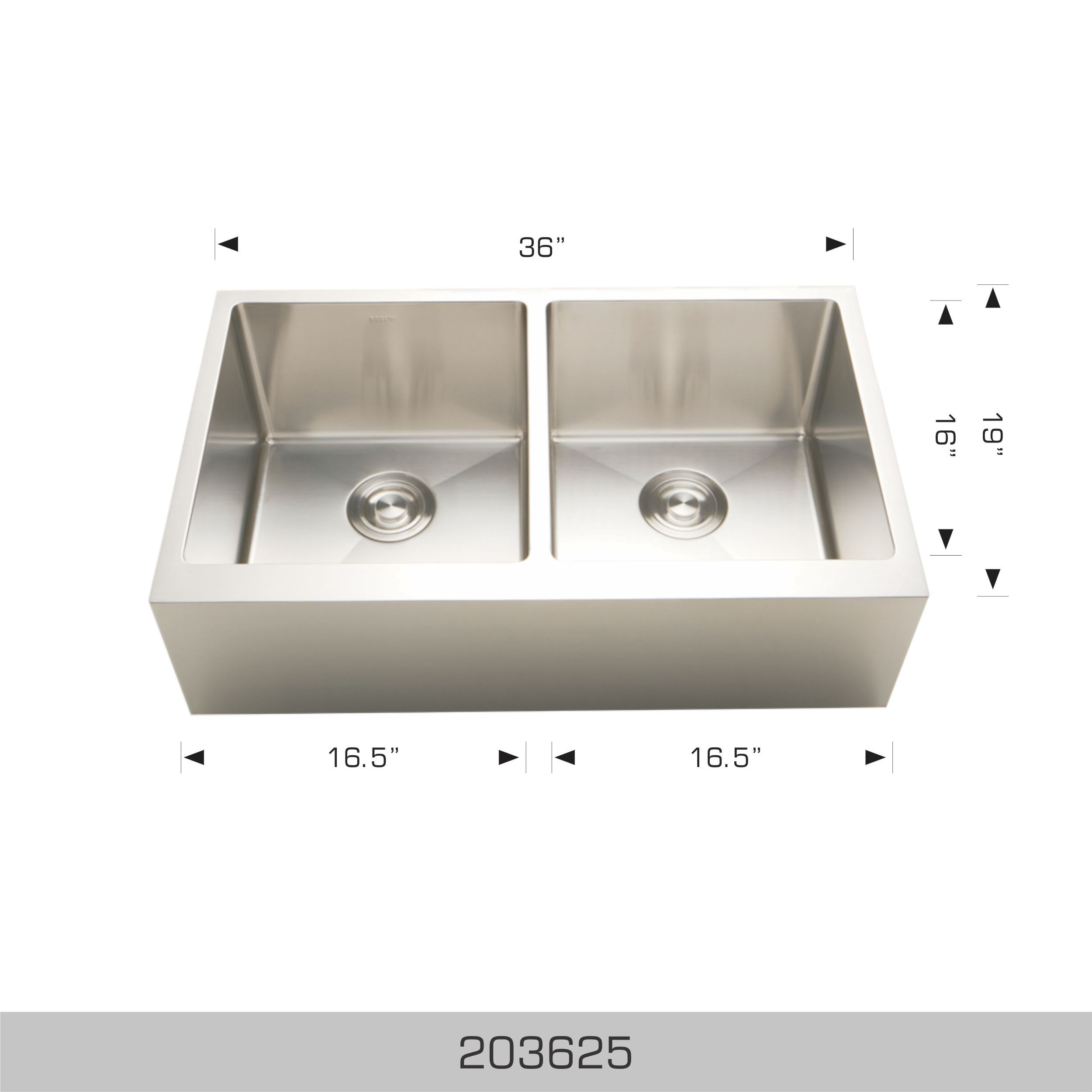 BoscoCanada_ApronSinkSeries_36_203625 BOSCO 203625 Deluxe Series 36″ Kitchen Sink
