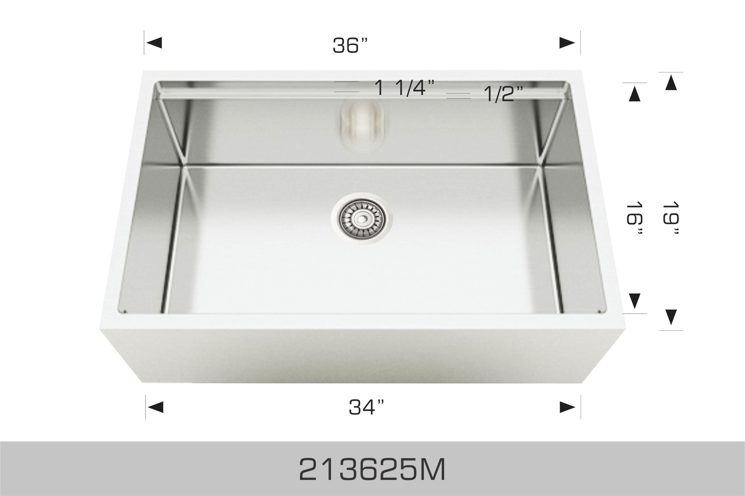 BoscoCanada_ApronSinkSeries_36_213625M BOSCO 213625M Titanium Plus Series 36″ Kitchen Sink