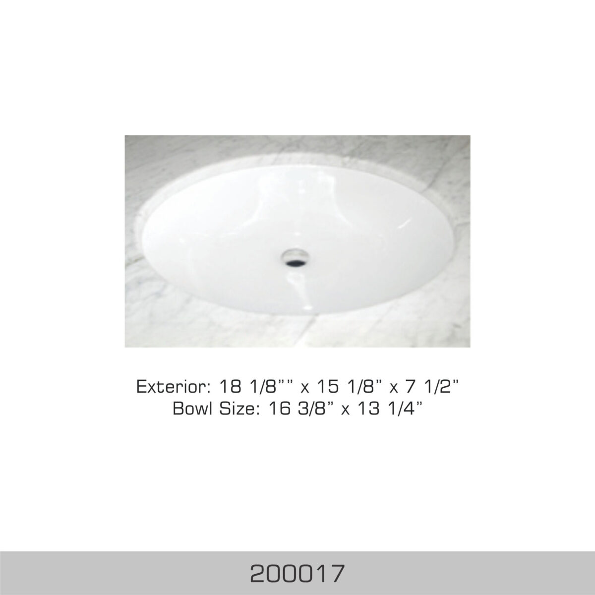 BOSCO 200017 Ceramic Vanity Series 18″ Bathroom Sink
