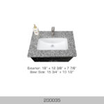 BOSCO 200035 Ceramic Vanity Series 18″ Bathroom Sink