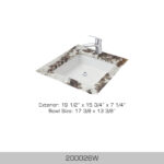 BOSCO 200026W Ceramic Vanity Series 19″ Bathroom Sink