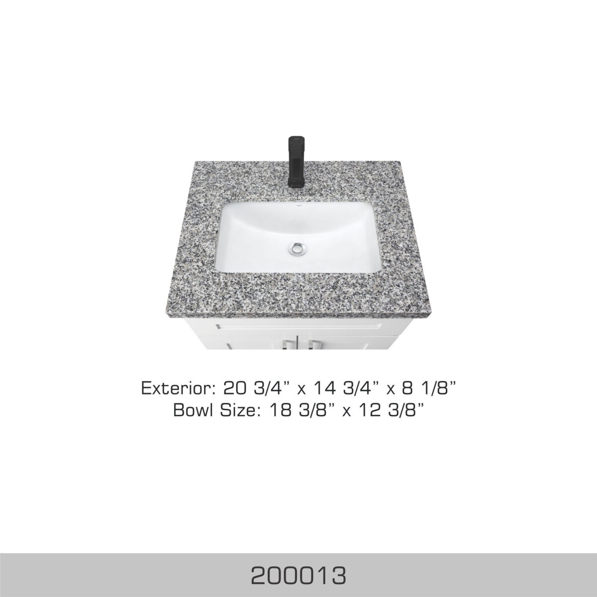 BOSCO 200013 Ceramic Vanity Series 20″ Bathroom Sink