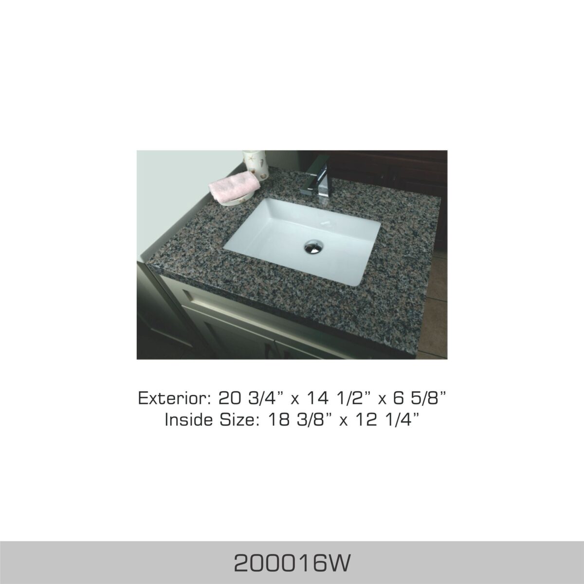 BOSCO 200016W Vessel Series 20″ Bathroom Sink