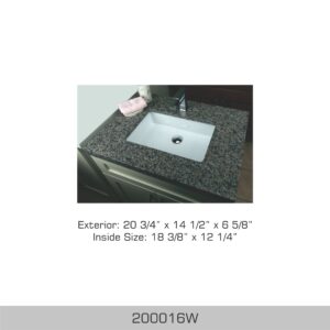 BOSCO 200016W Vessel Series 20″ Bathroom Sink