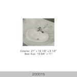 BOSCO 200015 Vessel Series 21″ Bathroom Sink