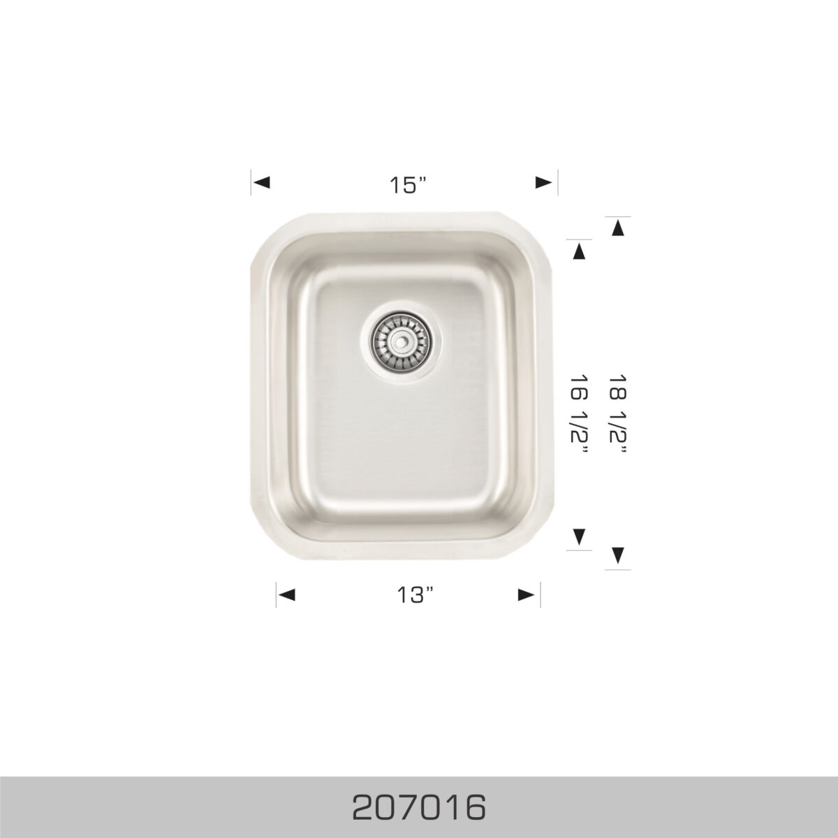 BOSCO 207016 Builder Series 15″ Kitchen Sink