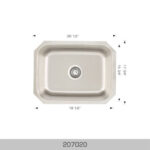 BOSCO 207020 Builder Series 20″ Kitchen Sink
