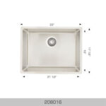BOSCO 208016 Builder Series 23″ Kitchen Sink
