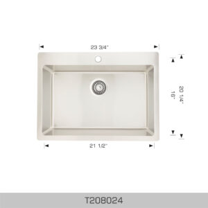 BOSCO T208024 Builder Series 23″ Kitchen Sink