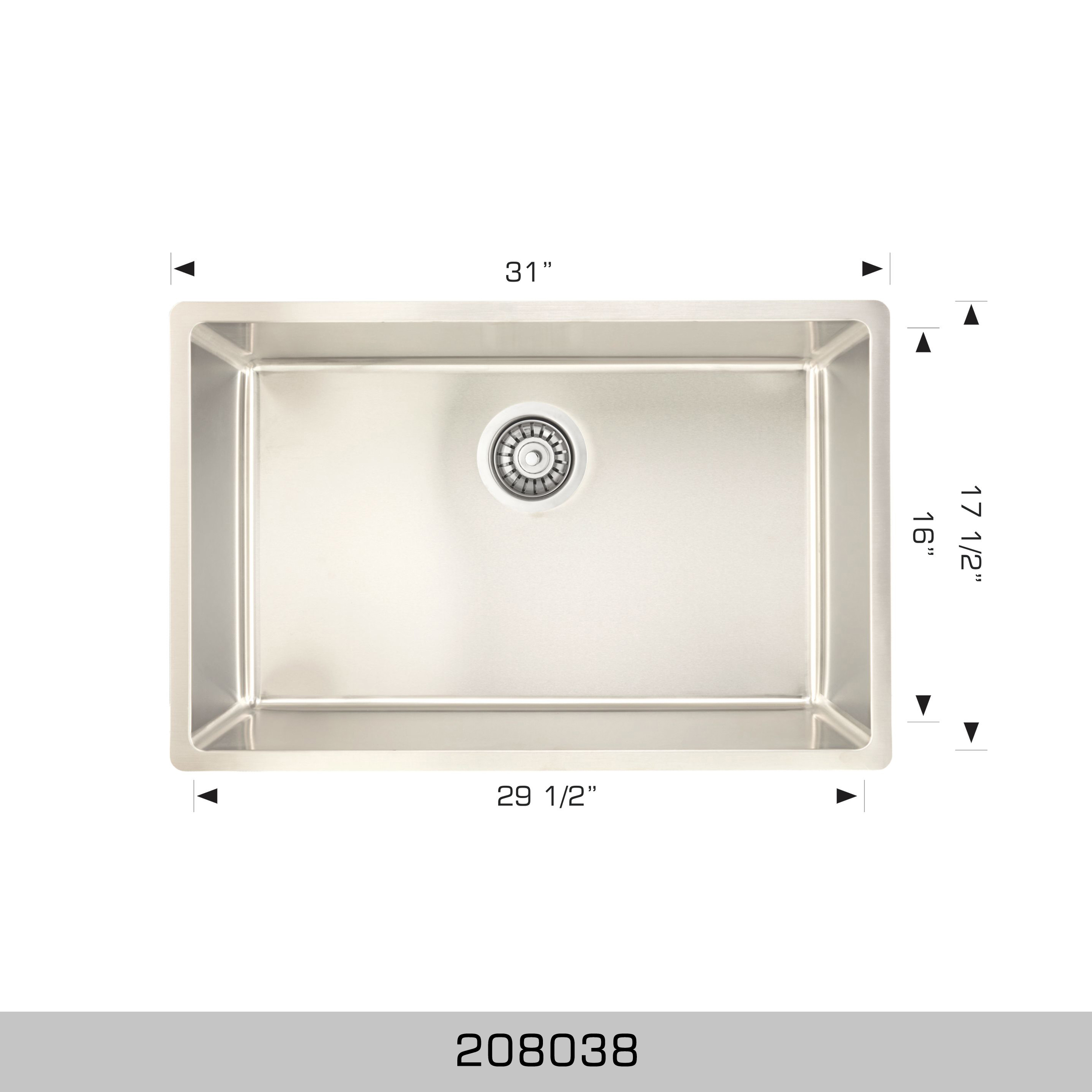BoscoCanada_BuilderSinkSeries_31_208038 BOSCO 208038 Builder Series 31″ Kitchen Sink
