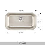 BOSCO 207026 Builder Series 32″ Kitchen Sink