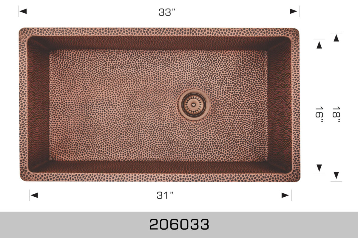 BOSCO 206033 Copper Series 33″ Kitchen Sink - Image 1