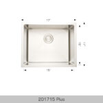 BOSCO 201715 Plus / Deluxe Series Plus 17″ Kitchen Sink