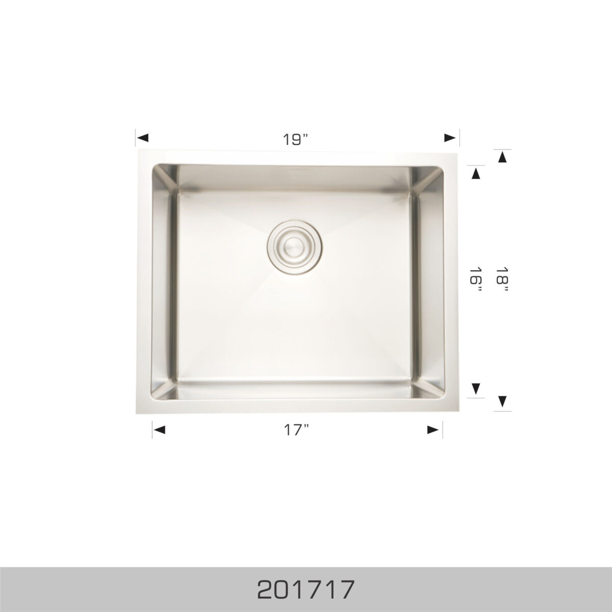 BOSCO 201717C Commercial Series 19″ Kitchen Sink