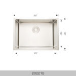 BOSCO 202216 Deluxe Series 22″ Kitchen Sink