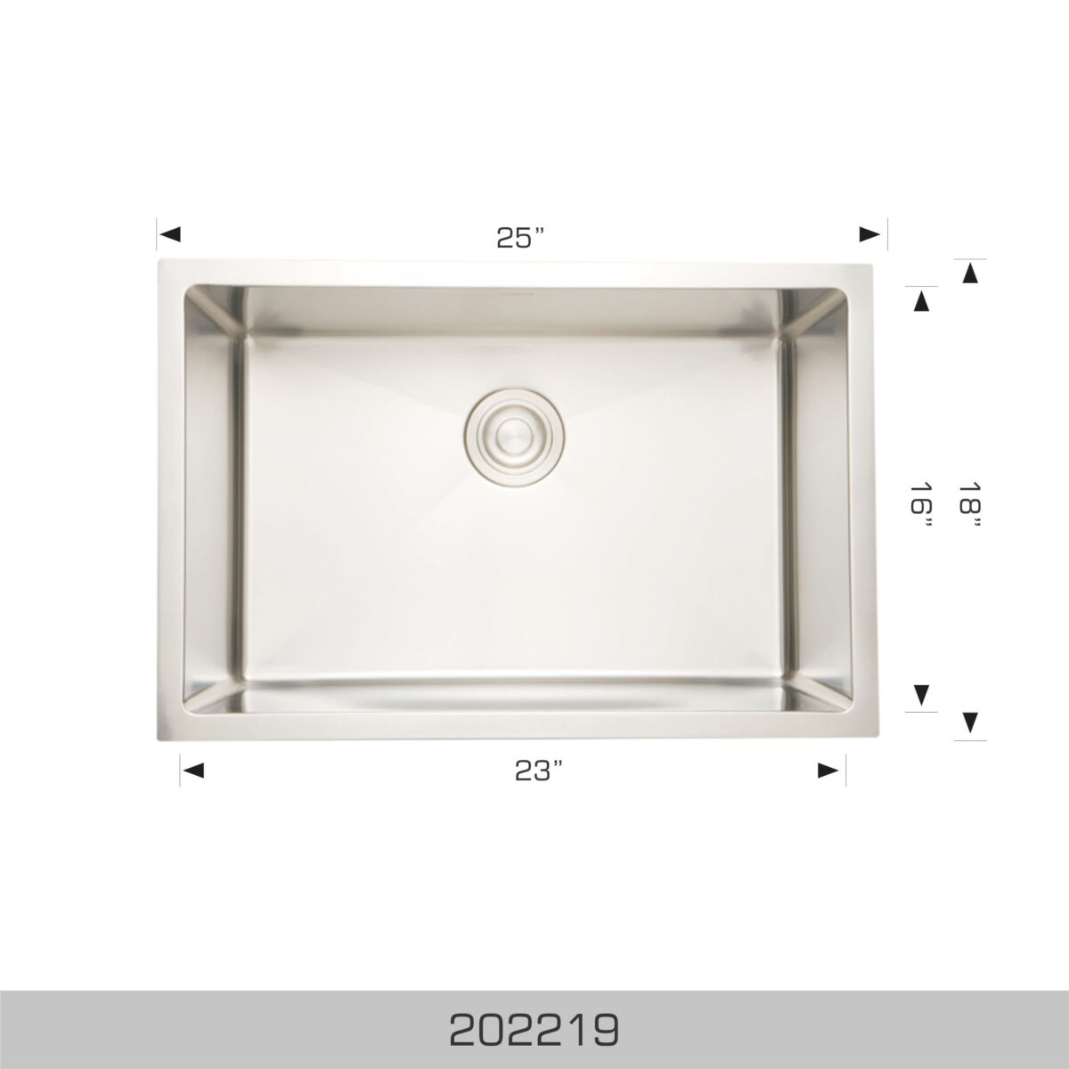 BOSCO 202219C Commercial Series 25″ Kitchen Sink