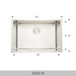 BOSCO 202219C Commercial Series 25″ Kitchen Sink