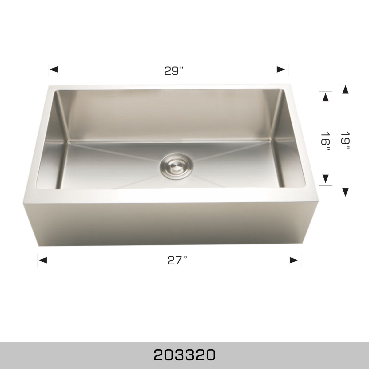 BOSCO 203320 Deluxe Series 29″ Kitchen Sink