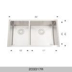 BOSCO 203317R Deluxe Series 30″ Kitchen Sink