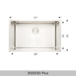 BOSCO 202230 Plus / Deluxe Series Plus 31″ Kitchen Sink